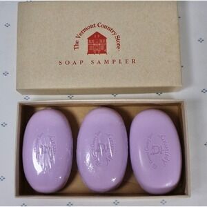 VERMONT COUNTY STORE Soap Sampler English Lavender Calming Properties Lilac